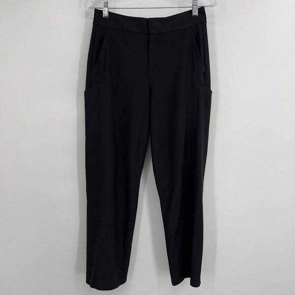 Athleta Stellar Straight Crop Pants Black S Women's ize 6 - Picture 1 of 9